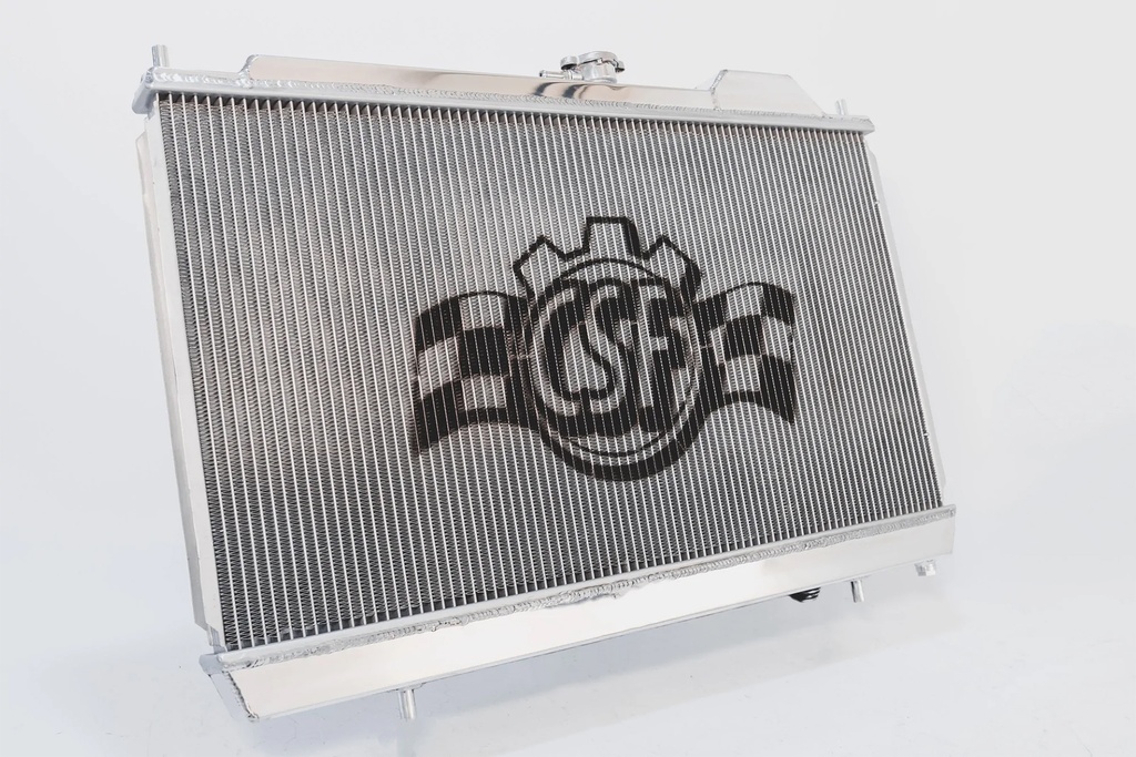 Mitsubishi Evo 4/5/6/7/8/9 - Full Size Slim Radiator w/ 12-inch SPAL fan & Shroud / Adjustable -16 or slip-on fittings