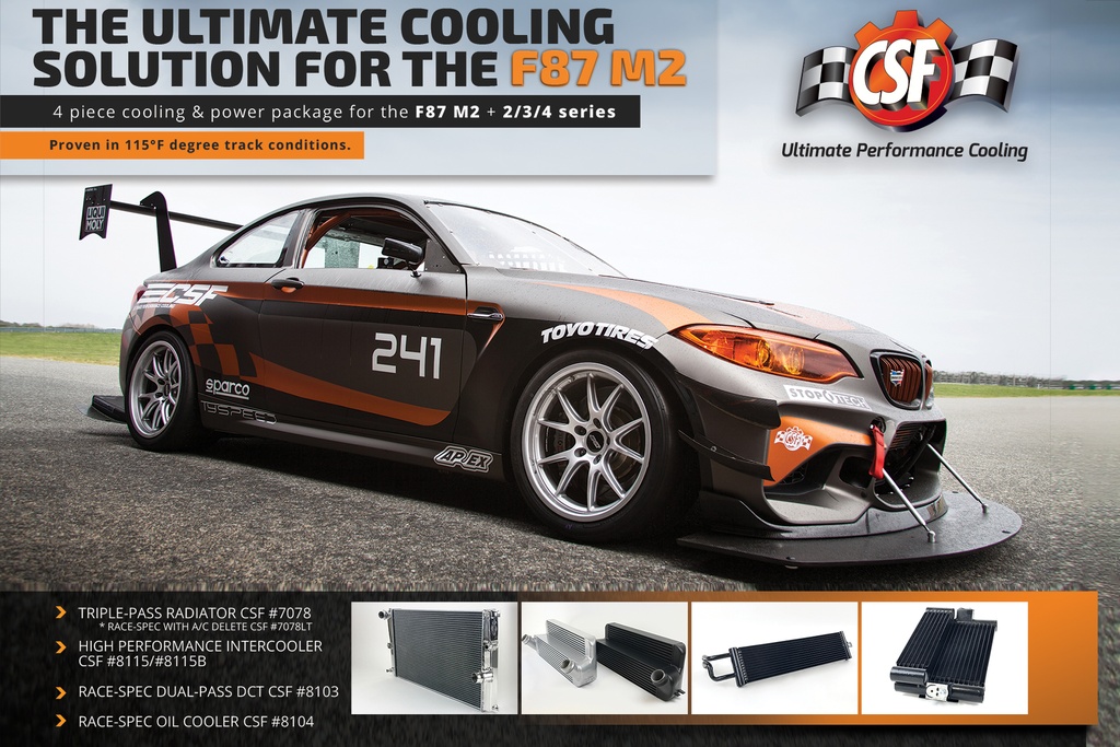 CSF Radiator - BMW F87 M2 / (12-16) M235i(x) / F22 M235i Racing / (12-16) 335i(x) Sedan / (12-16) 435i(x) Coupe & Grand Coupe