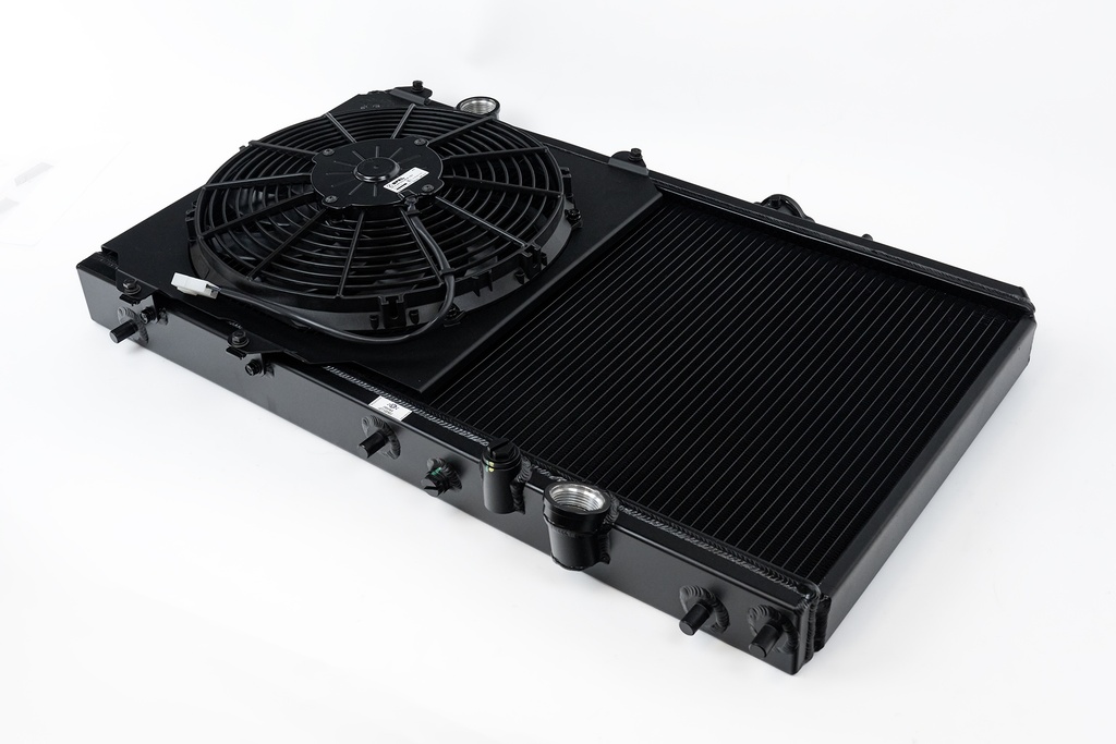 CSF Radiator - 92-00 Honda Civic w/ K-Swap 94-01 Acura Integra w/ K- Swap - W/ Adjustable -16 or slip-on fittings (Black)