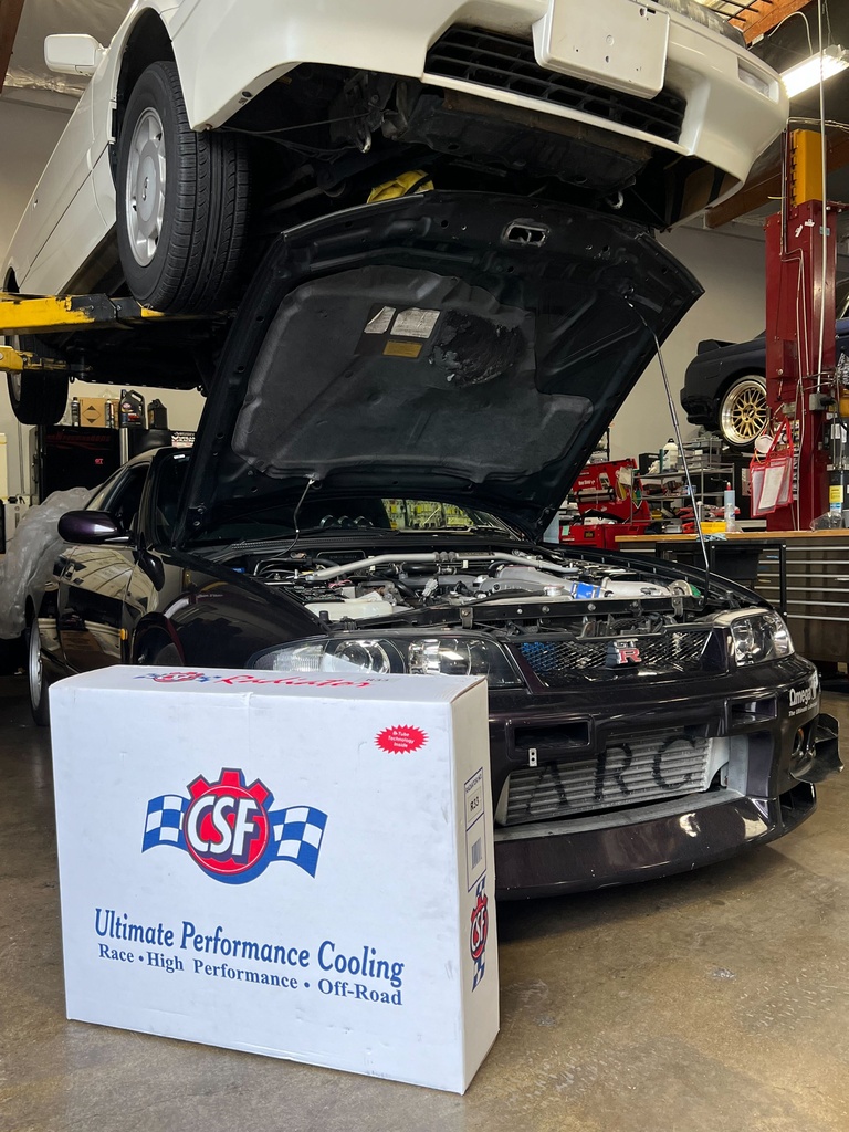 CSF Radiator - Nissan Skyline R33 TopRank Full Billet Radiator 1995-1998 Nissan R33 Skyline GT-R (incl. Nismo, V-Spec, CRS, etc) 1994-1997 Nissan R33 Skyline GTS / GTS-25 / GTS-4 / GTS-25t 1995-1996 Nissan R33 Skyline 400R (44 Produced) 1997-1998 Nissan R33 Skyline Autech Version 40th Anniversary (416 Produced) 1995-1998 Nissan R33 Skyline GT-R V-Spec N1 (87 Produced) 1995-1998 Nissan R33 Skyline GT-R LM Limited (86 Produced) 1995-1998 Nissan R33 Skyline GT-R V-Spec LM Limited (102 Produced)