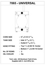 CSF - Universal Drag Race / Tuck Radiator -10.5H" x 10L" x 3.6W" (5.65" w/fan) - Includes 9-inch SPAL fan - Includes inlet/outlet kit (1.25 or -16) + installation brackets