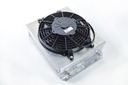 CSF - 13.8L x 10H Dual Fluid BAR&PLATE HD OIL COOLER w/ 9' SPAL FAN (1/3 and 2/3 partition)