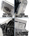 CSF - 13.8L x 10H Dual Fluid BAR&PLATE HD OIL COOLER w/ 9' SPAL FAN (1/3 and 2/3 partition)