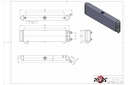 CSF - Universal Dual-Pass internal/external oil cooler w/ -10 male fittings - 22.0L' x 5.0H' x 2.25W'