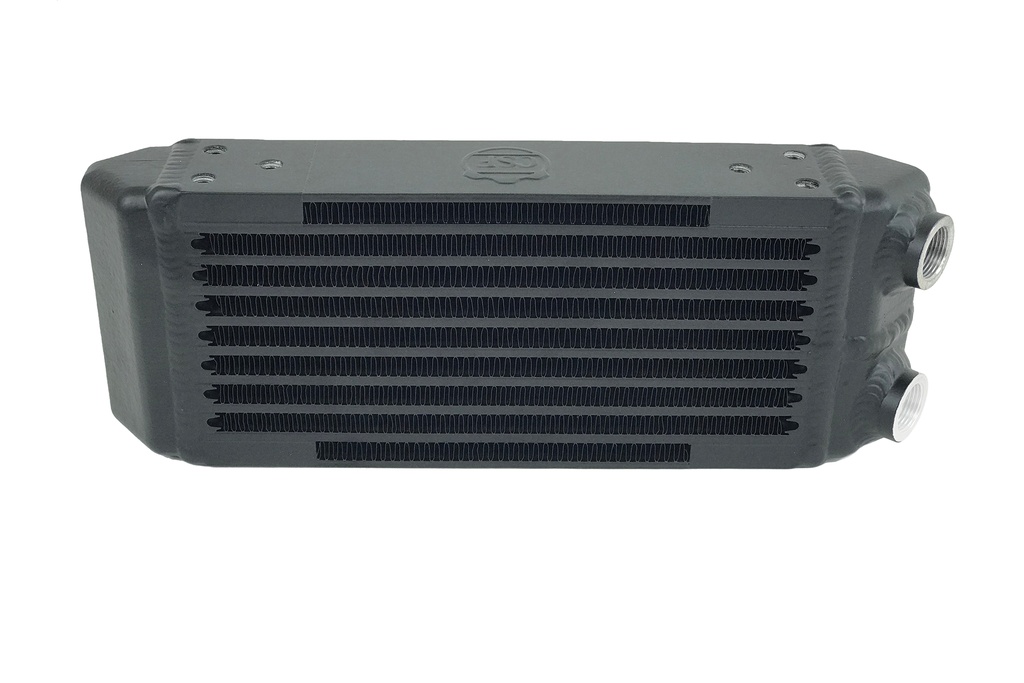 Universal Dual-Pass Oil Cooler - M22 x 1.5 connections - 13'L x 4.75'H x 2.16'W