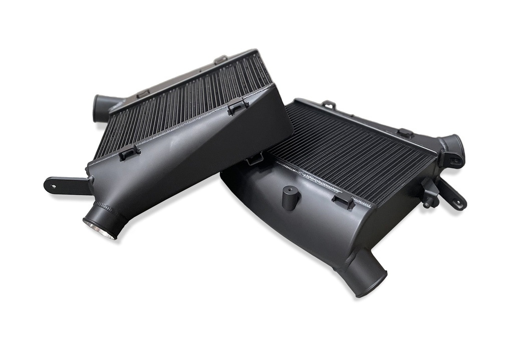 Audi C8 RS6/RS7 Twin Intercooler Set In Custom Thermal Dispersion Black Finish