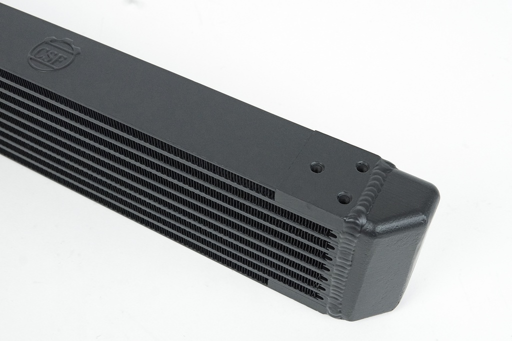 Universal Single-Pass Oil Cooler w/ Direct Fitment for Porsche 911 Center Front Oil Cooler (’73 RSR Style) – M22 x 1.5 Connections – 22”L x 4.75”H x 2.16”W