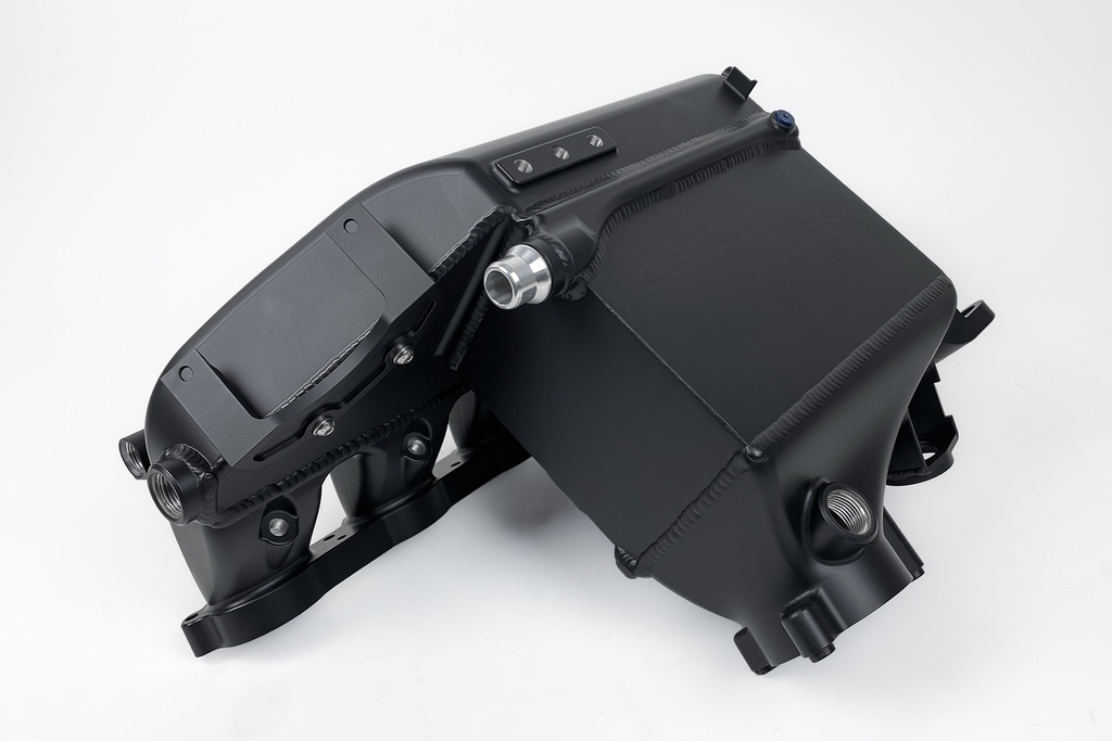 S58 Charge Air Cooler Manifold 2021+ BMW G8X M3/M4 2023+ BMW G8X M2 In Custom Thermal Dispersion Black Finish