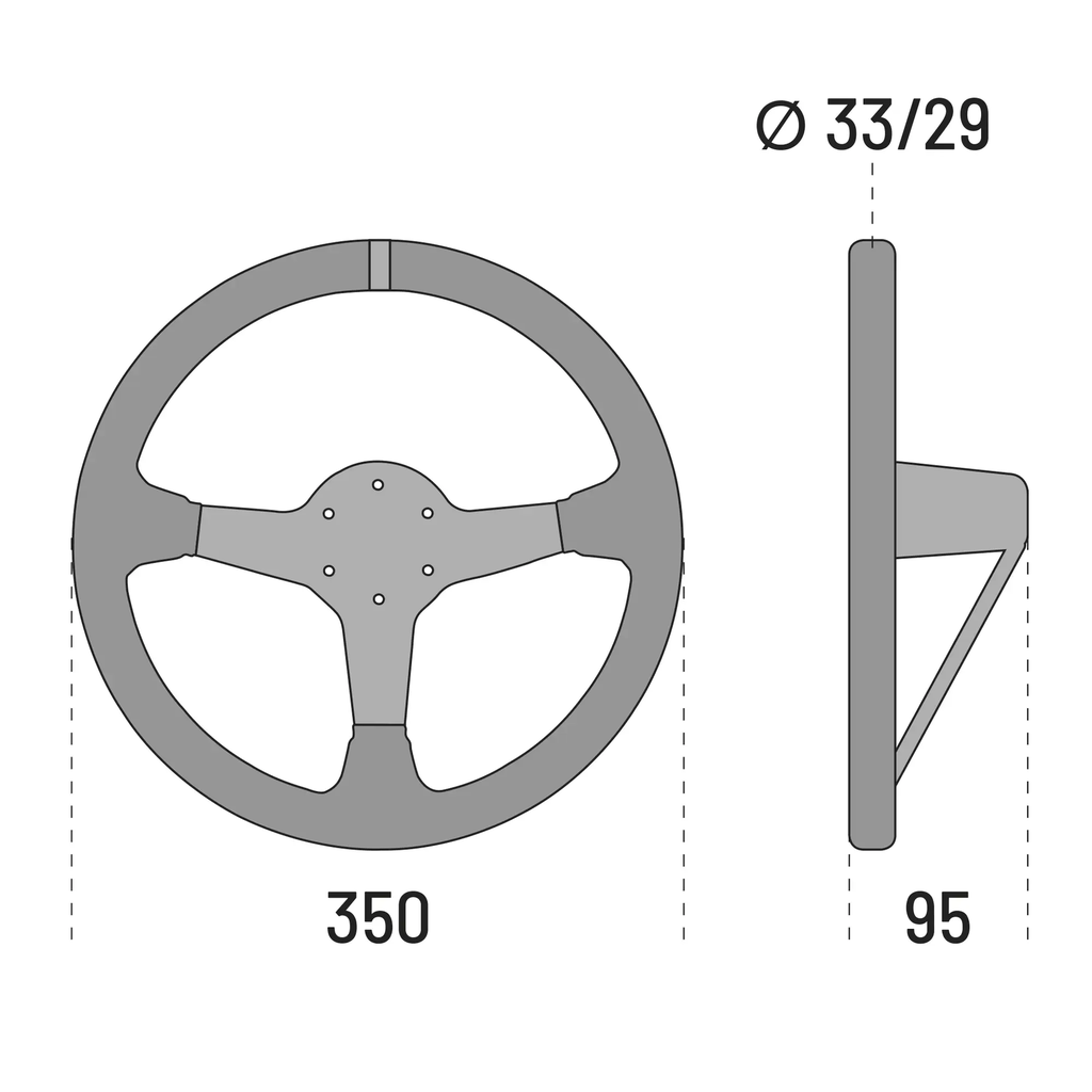 SPARCO STRWHL 325 SUEDE BLACK