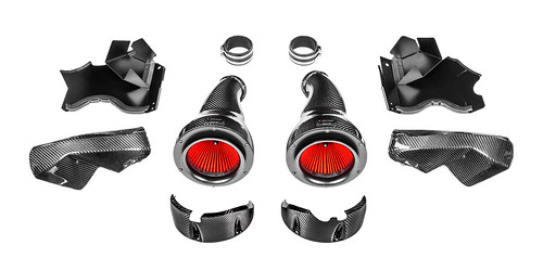 BMW F9X M5/M8 Black Carbon intake with shrouds