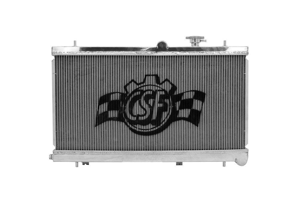 CSF Radiator - 02-07 Subaru Impreza w/ built-in oil cooler (WRX/STI - w/ filler neck) - supplied with MOCAL sandwich plate and 2 -10 forged right angle fittings