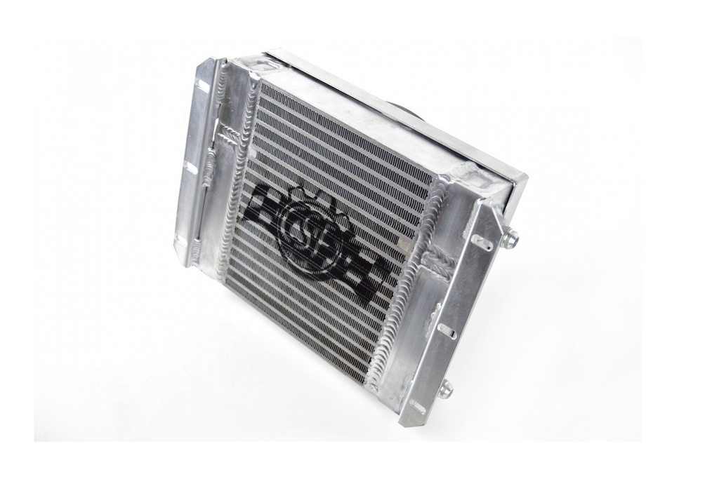 CSF - 13.8L x 10H Dual Fluid BAR&PLATE HD OIL COOLER w/ 9' SPAL FAN (1/3 and 2/3 partition)