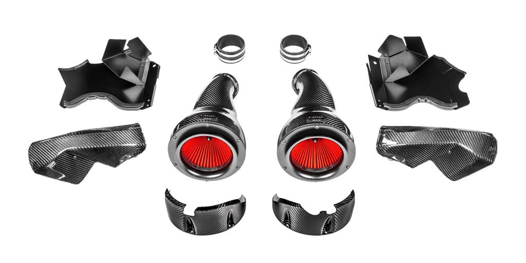 BMW F9X M5/M8 Black Carbon intake with shrouds
